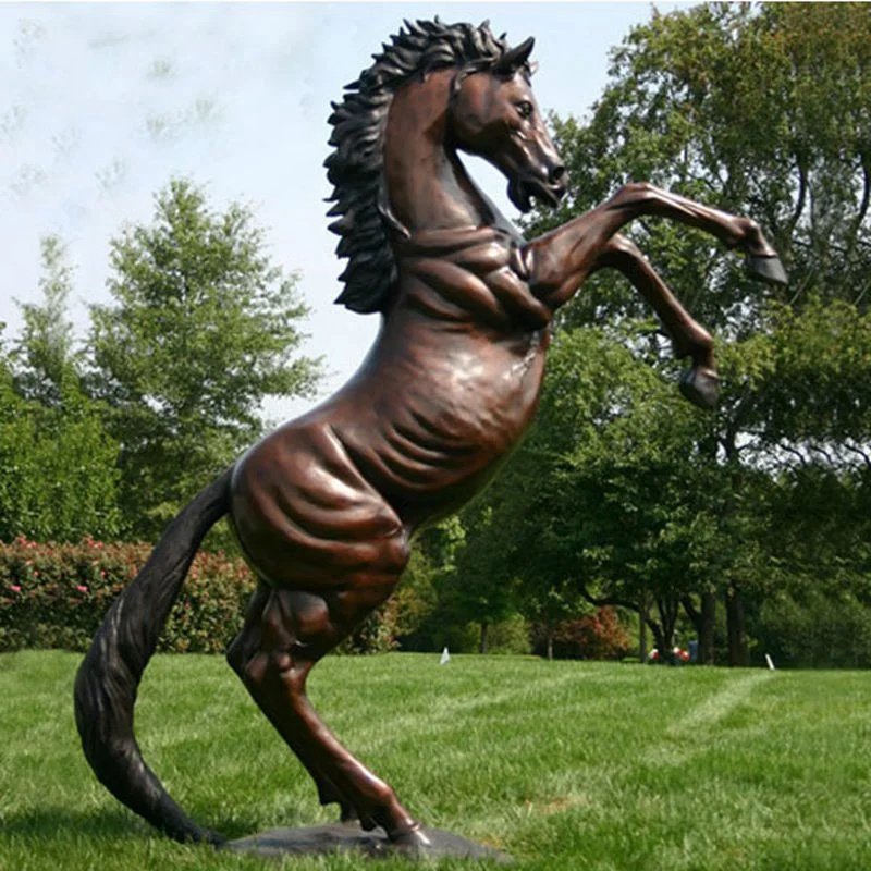 jumping horse statue