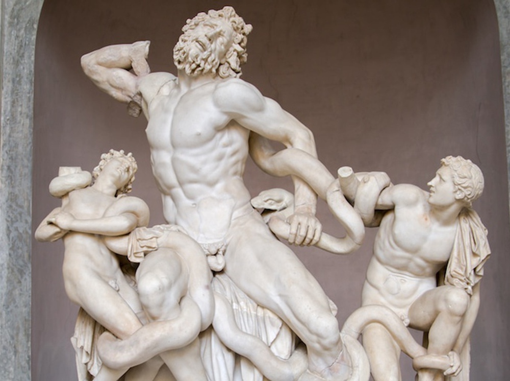 laocoon and his sons statue detail