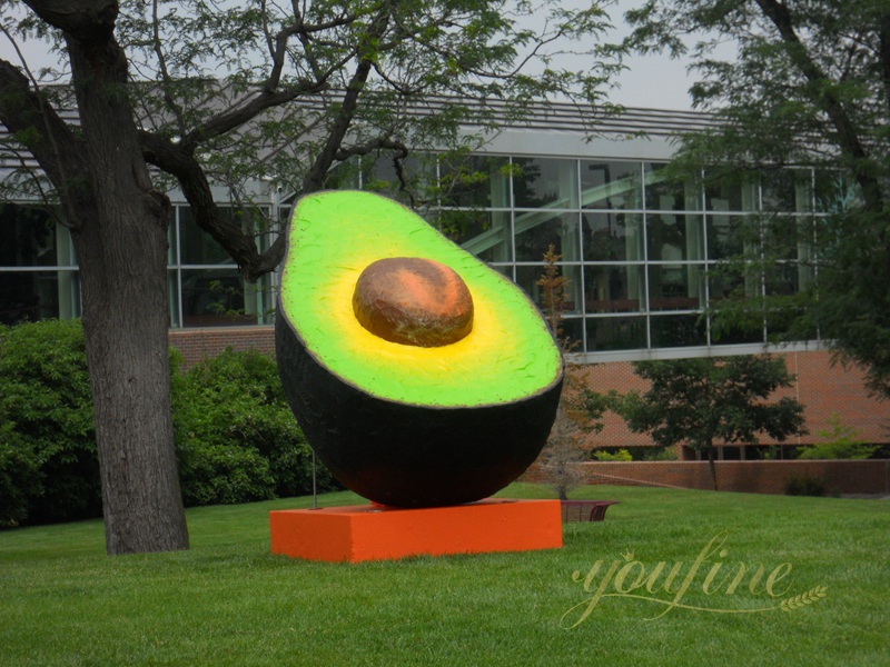 large avocado garden sculpture