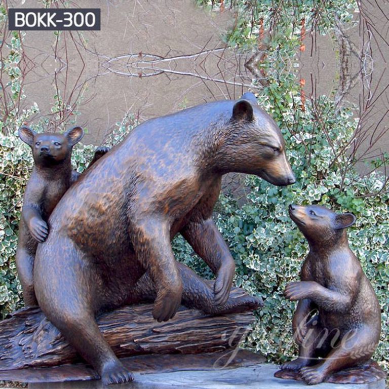 large bronze bear statue