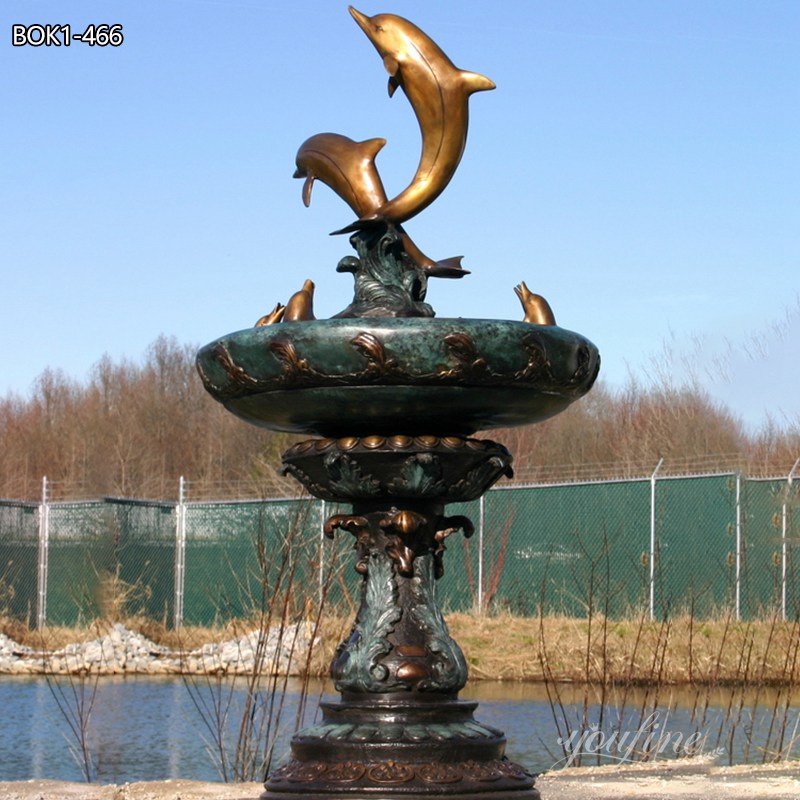 large bronze dolphin statue fountain