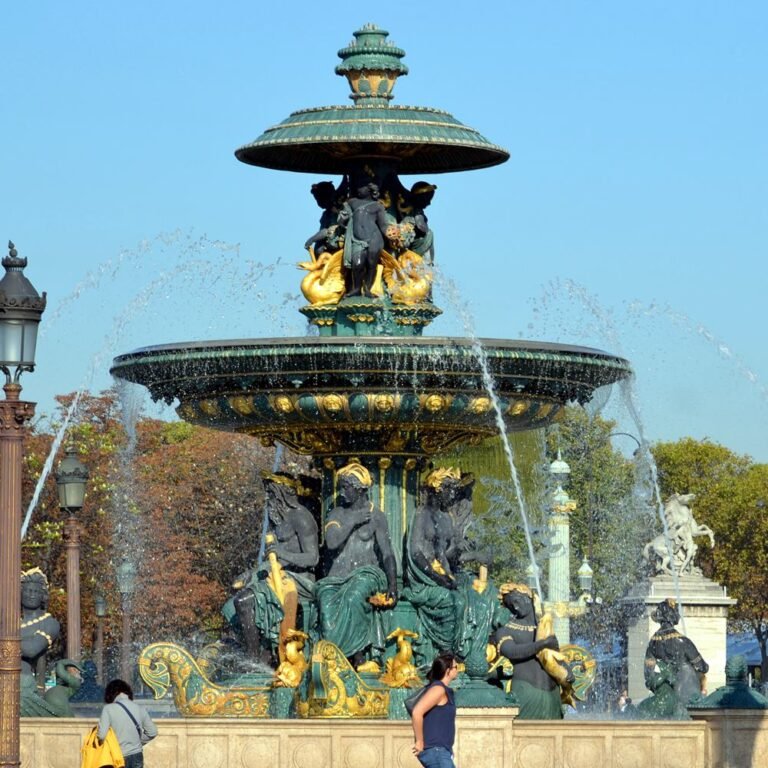 large bronze water fountain statues detail