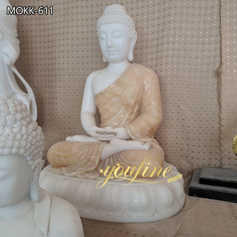 large marble Buddha sculpture