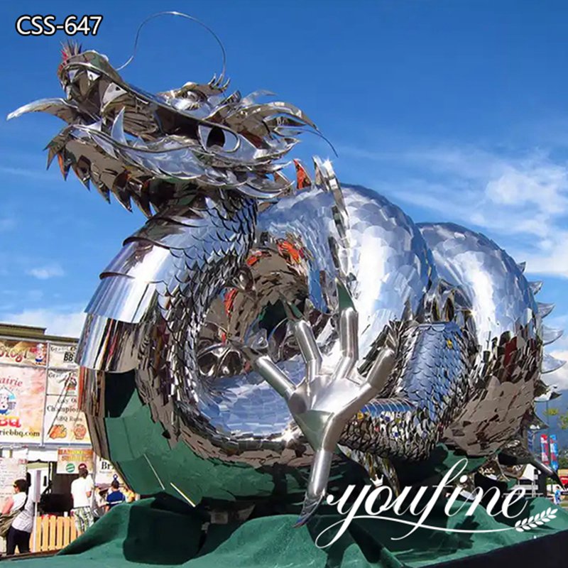 Outdoor Large Metal Chinese Dragon Sculpture for Sale