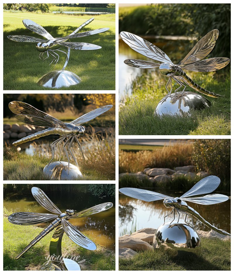 large metal dragonfly sculpture application scenes