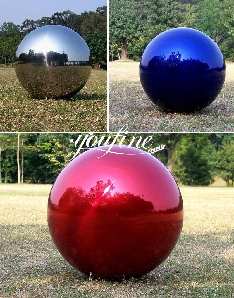 large metal sphere in various color