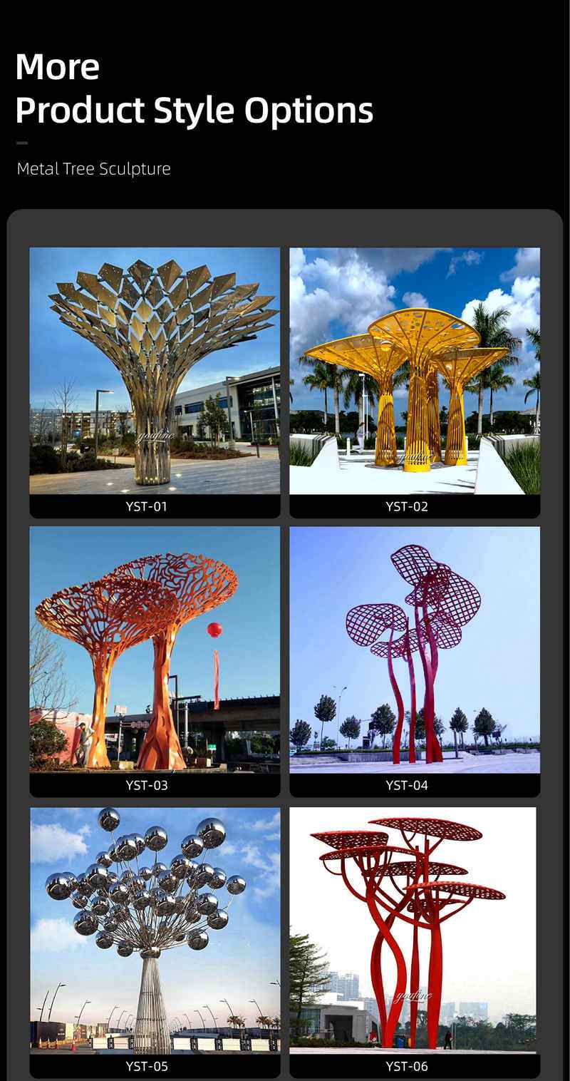 large metal tree sculpture-YouFine Sculpture (2)