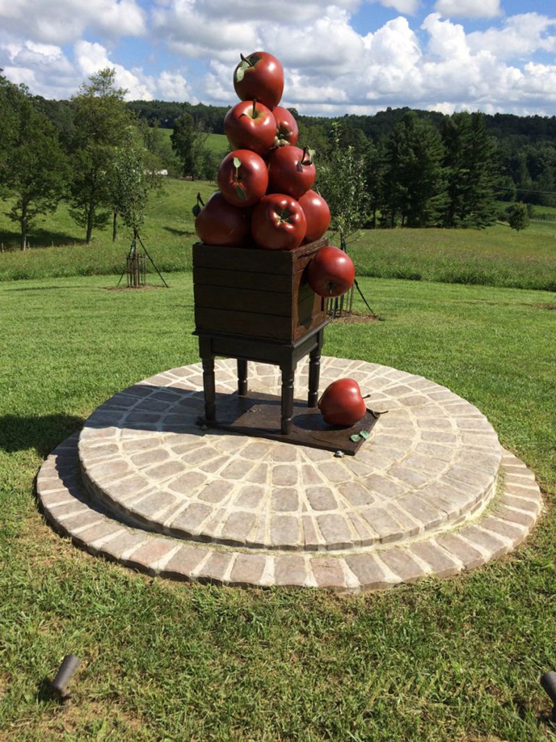 large outdoor Apple sculpture