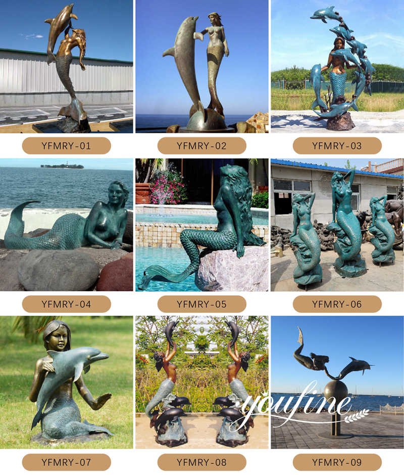 large outdoor mermaid statue -YouFine Sculpture