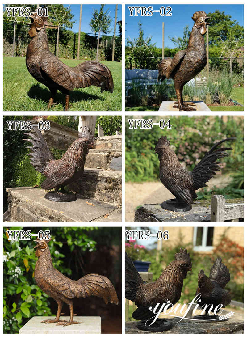 large rooster yard ornament -YouFine Sculpture