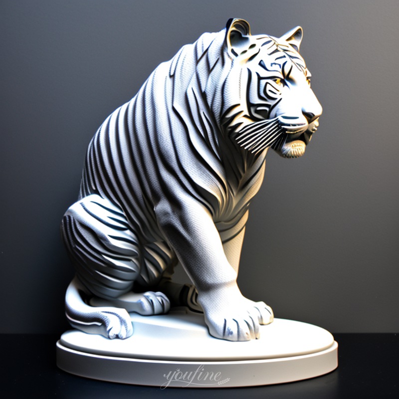 large white tiger statue