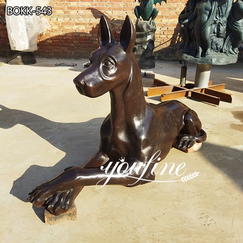 life size Doberman statue