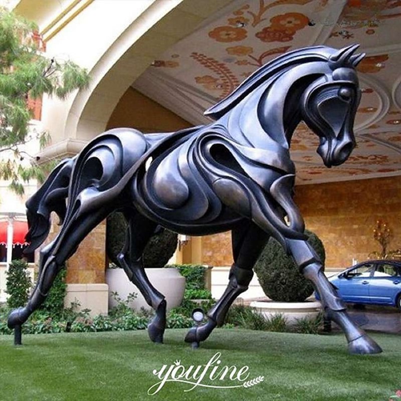 life size abstract horse sculpture