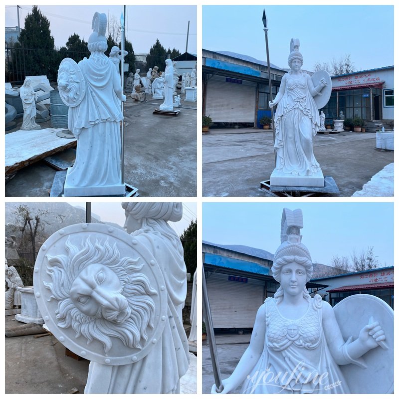 life size athena marble statue details