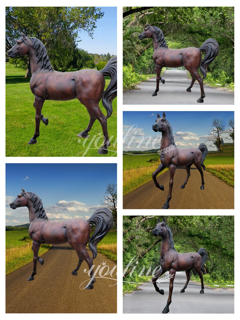 life-size bronze Arabian horse application