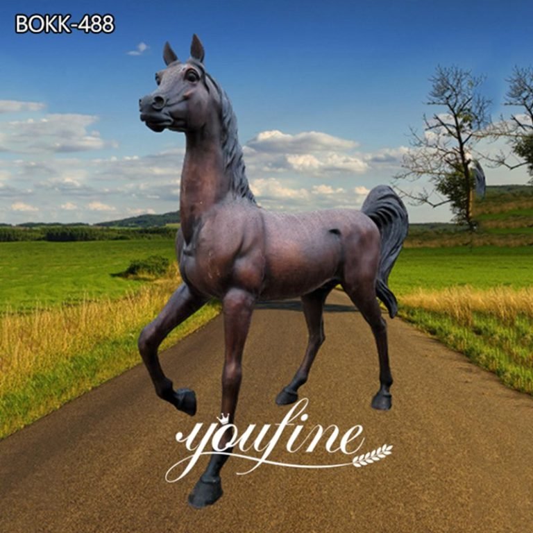 life-size bronze Arabian horse statue for sale