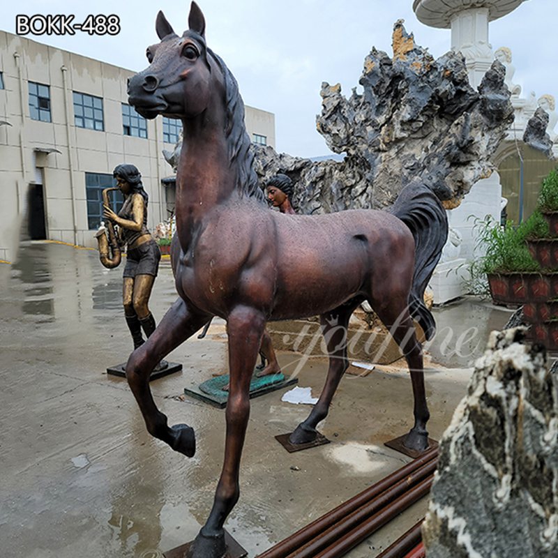 life-size bronze Arabian horse statue for sale