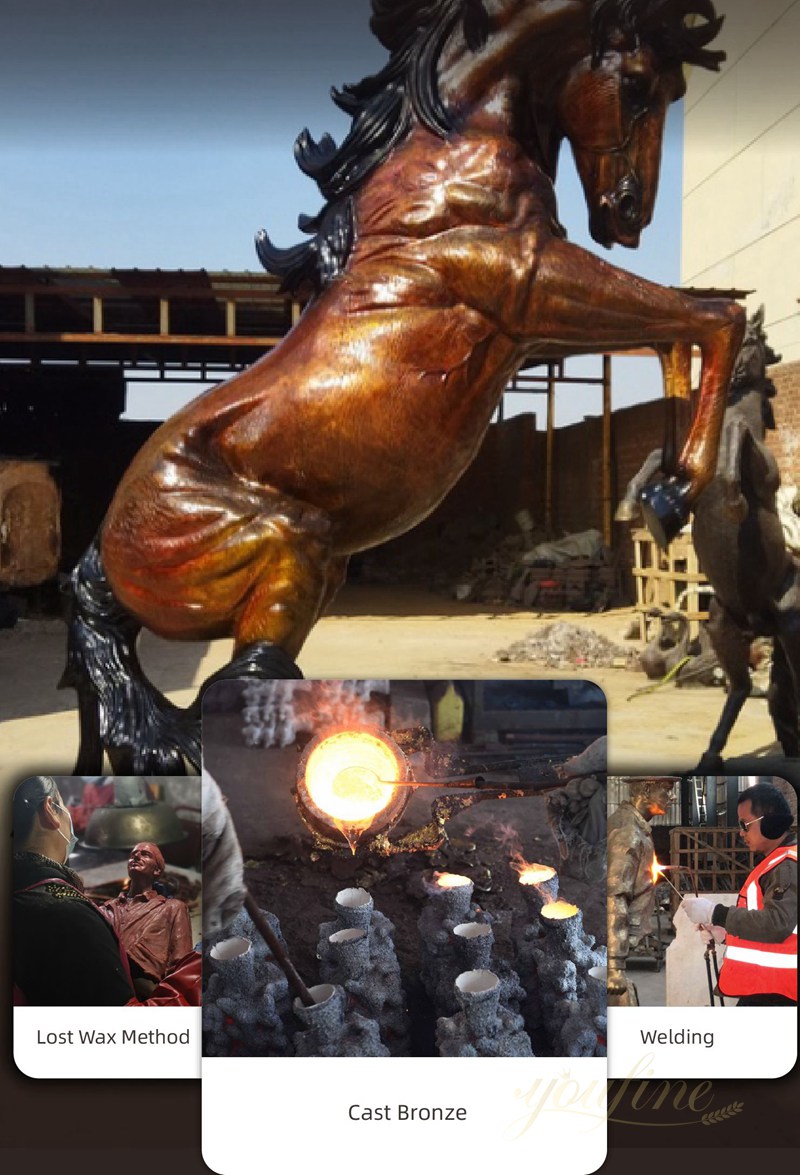 life size outdoor bronze horse statue 