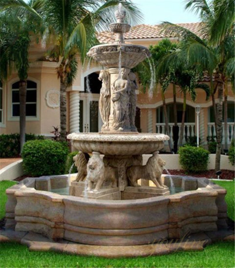 lion fountain for outdoor 