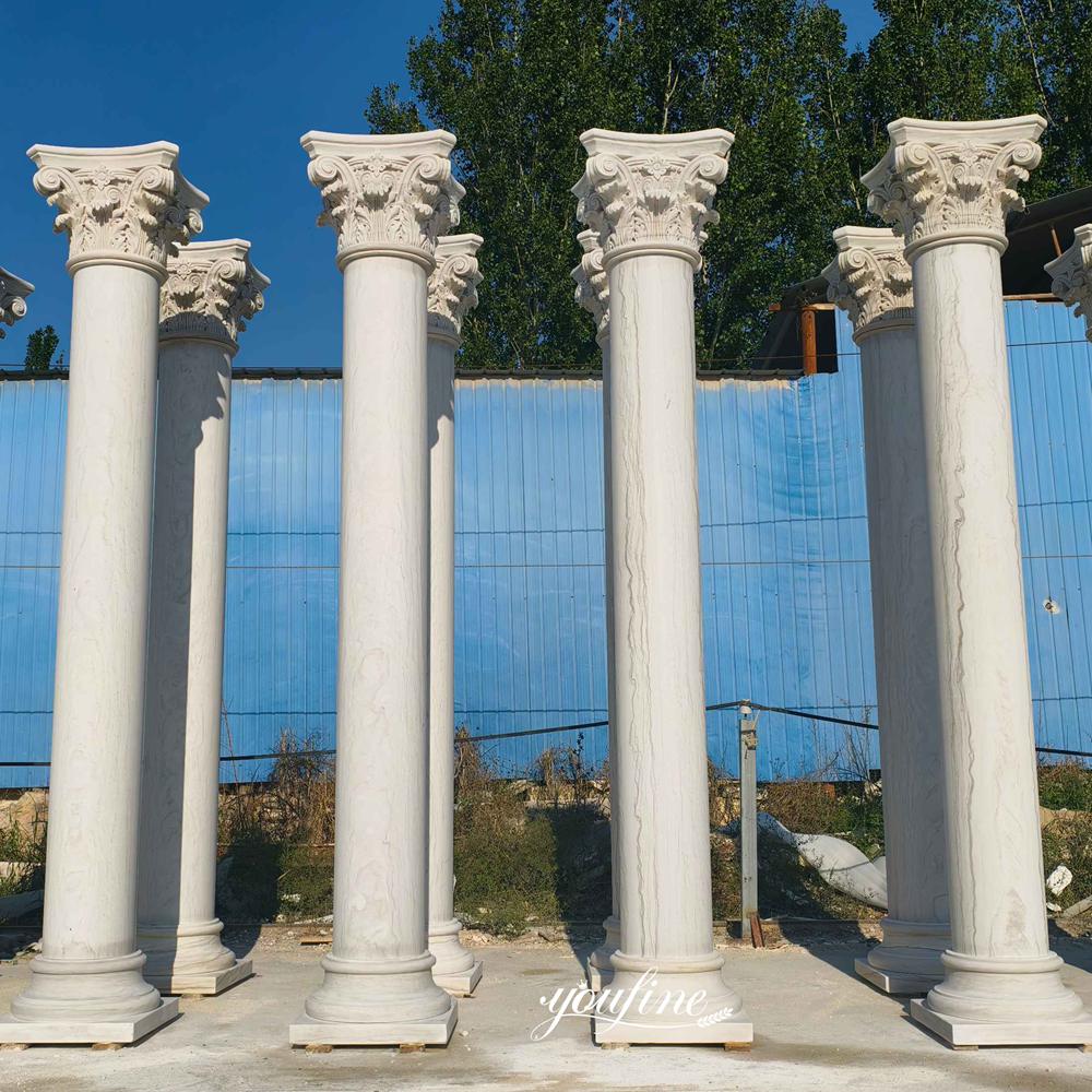 many marble roman columns