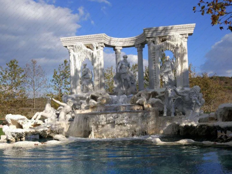 marble Trevi fountain replica