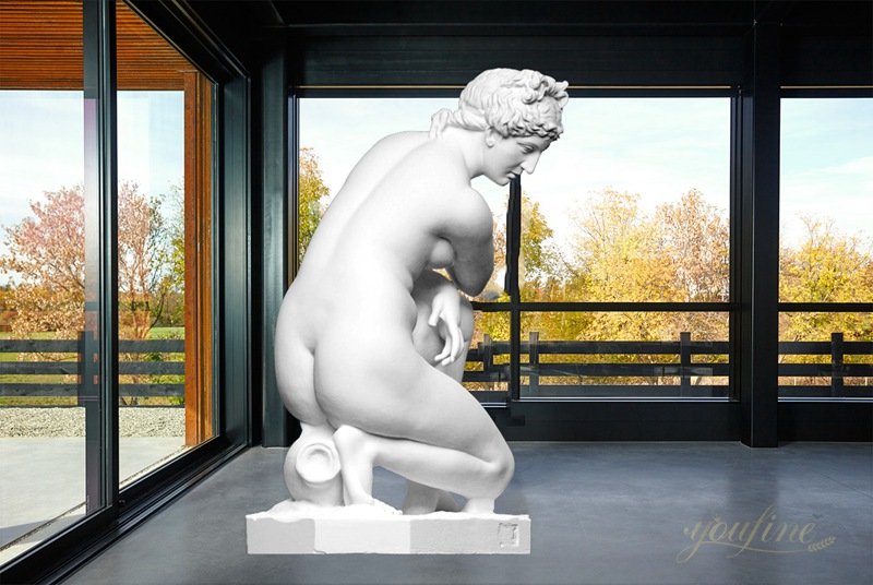 marble aphrodite statue - Crouching Venus