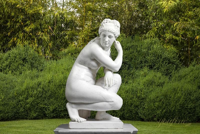 marble aphrodite statue - Crouching Venus