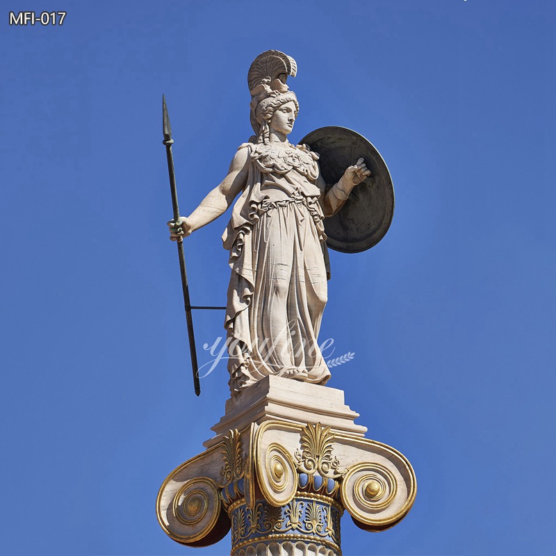 Life Size Marble Athena Statue Greek Godness for Sale
