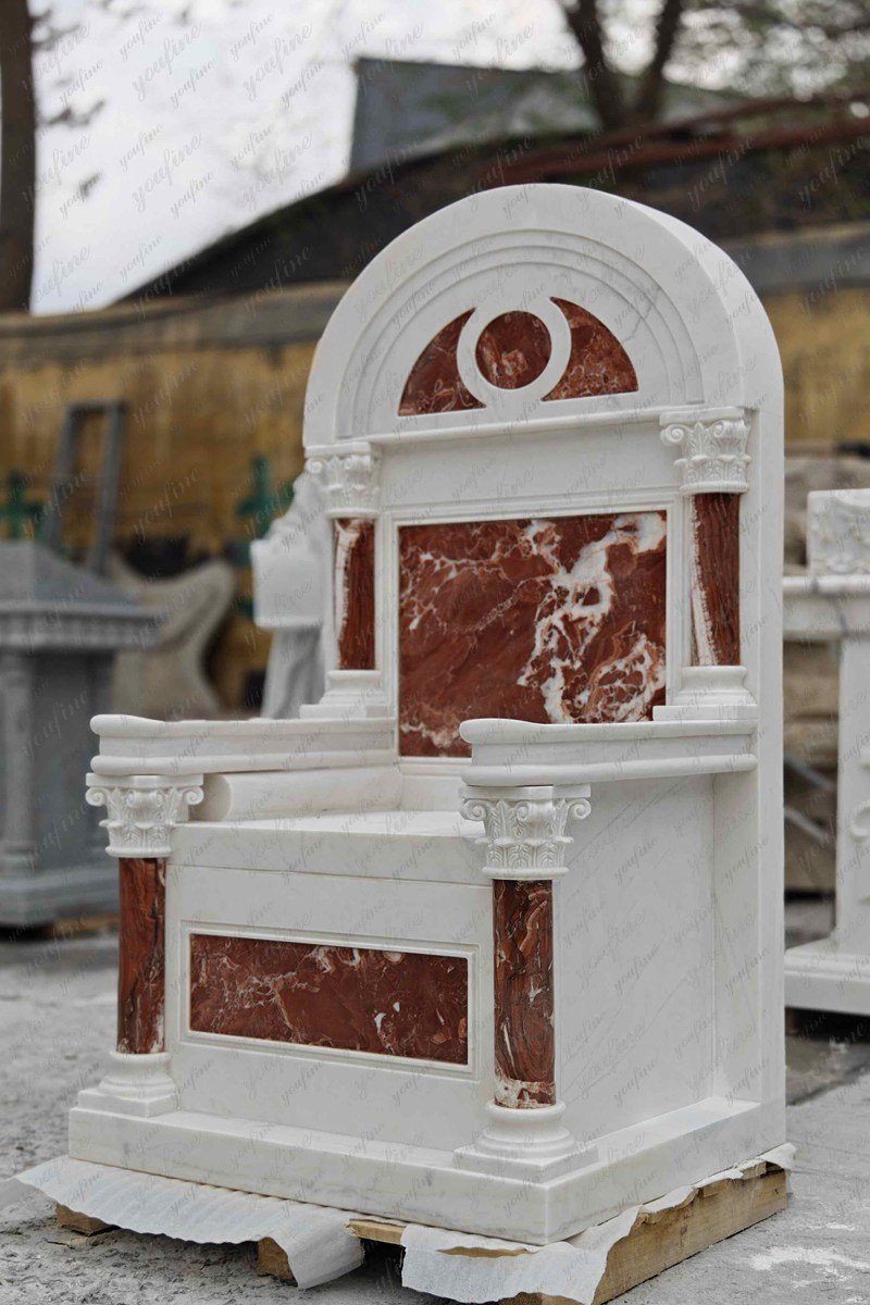 chicken blood-red marble chair