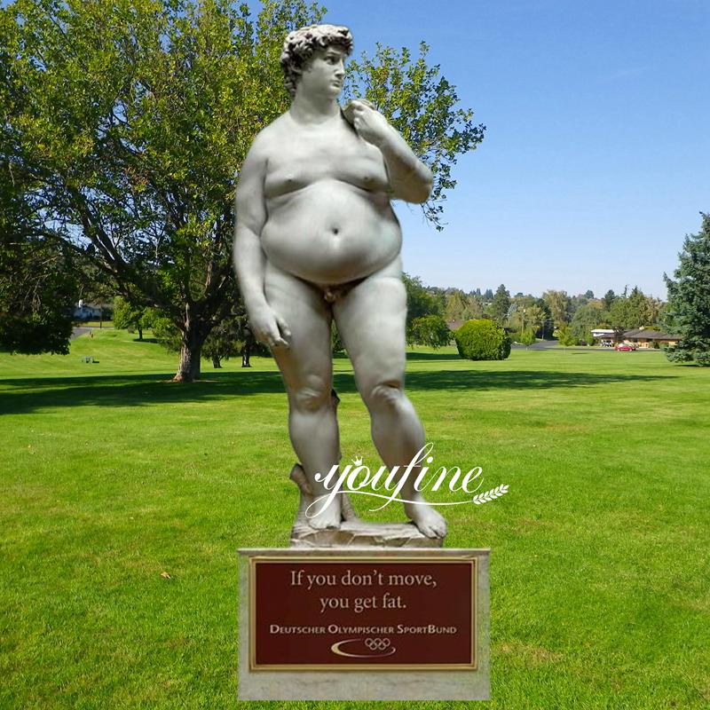 marble fat david statue