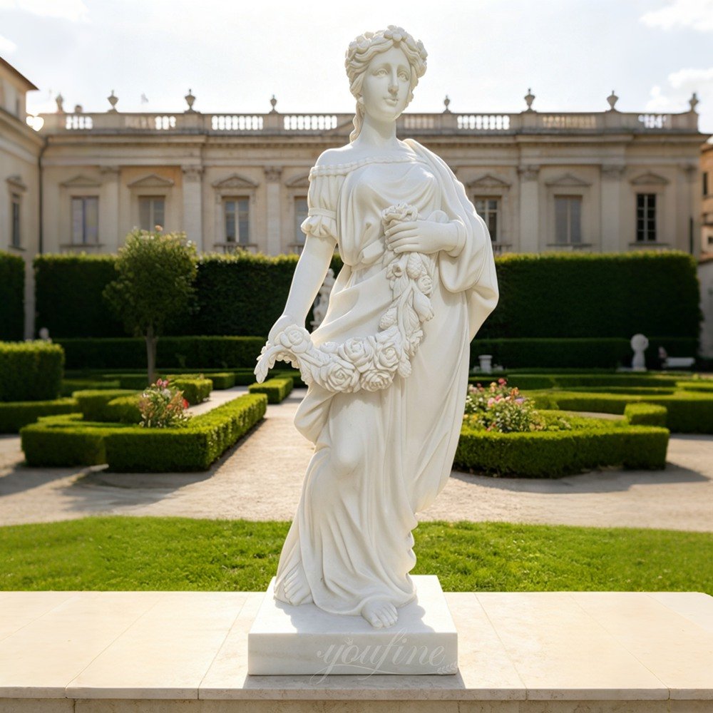 marble female statue for garden