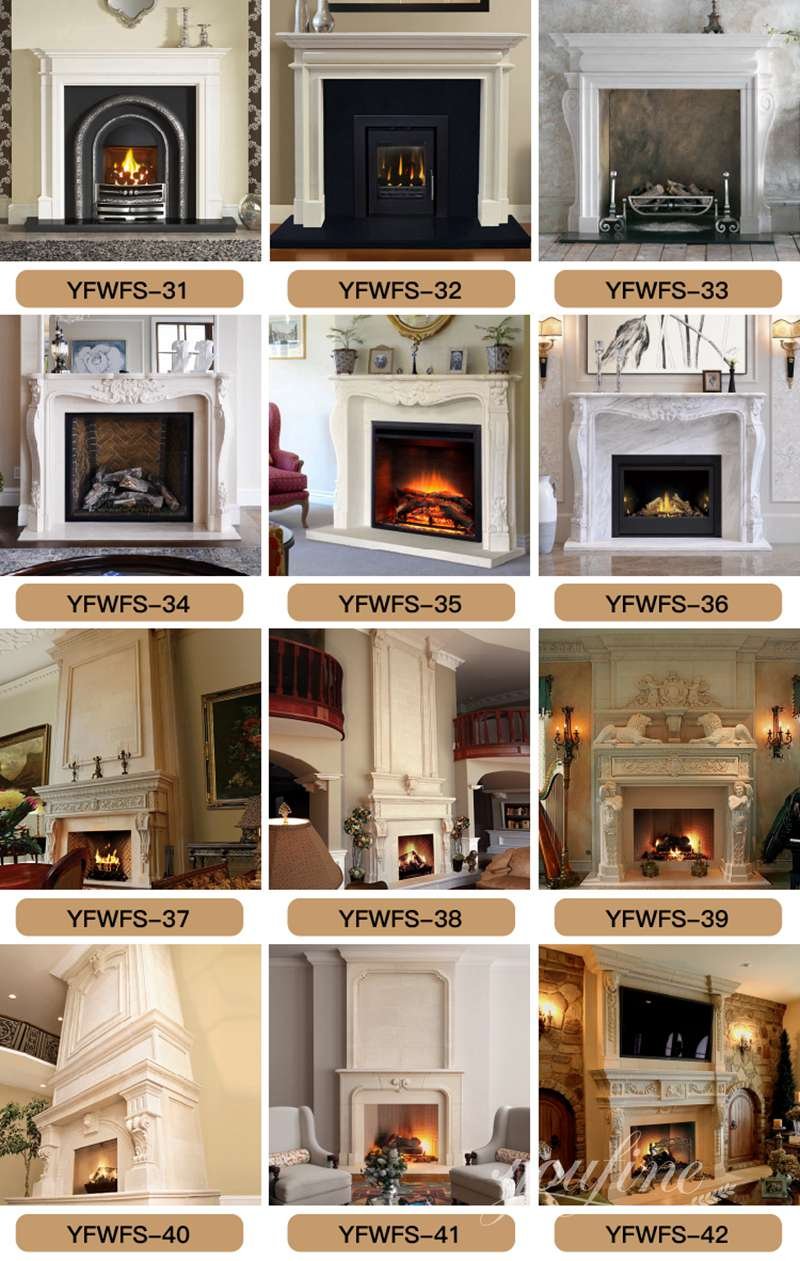 marble fireplace mantel surround