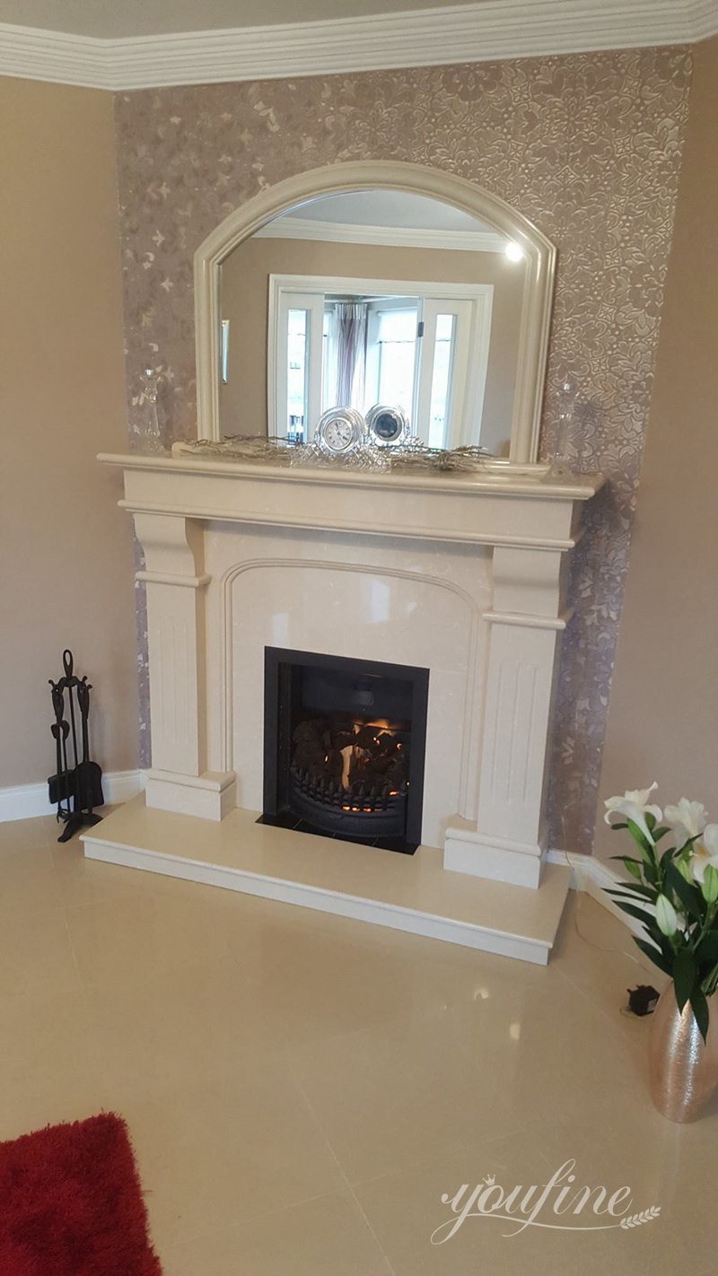 marble fireplace mantel surround