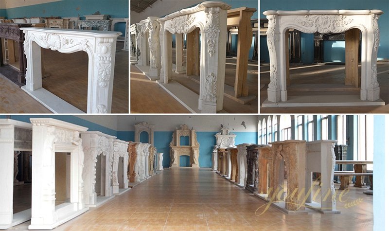 marble fireplace mantel surround for sale