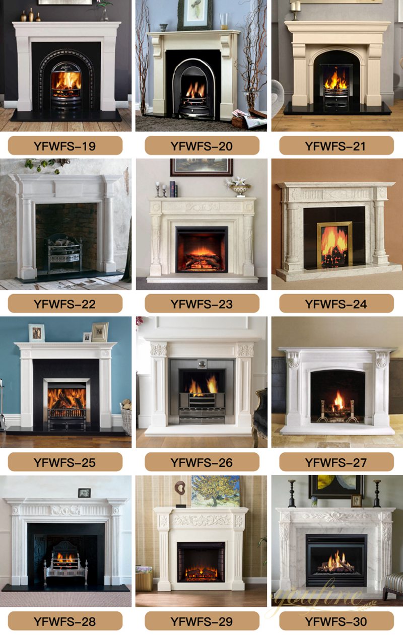 marble fireplace mantel surround for sale