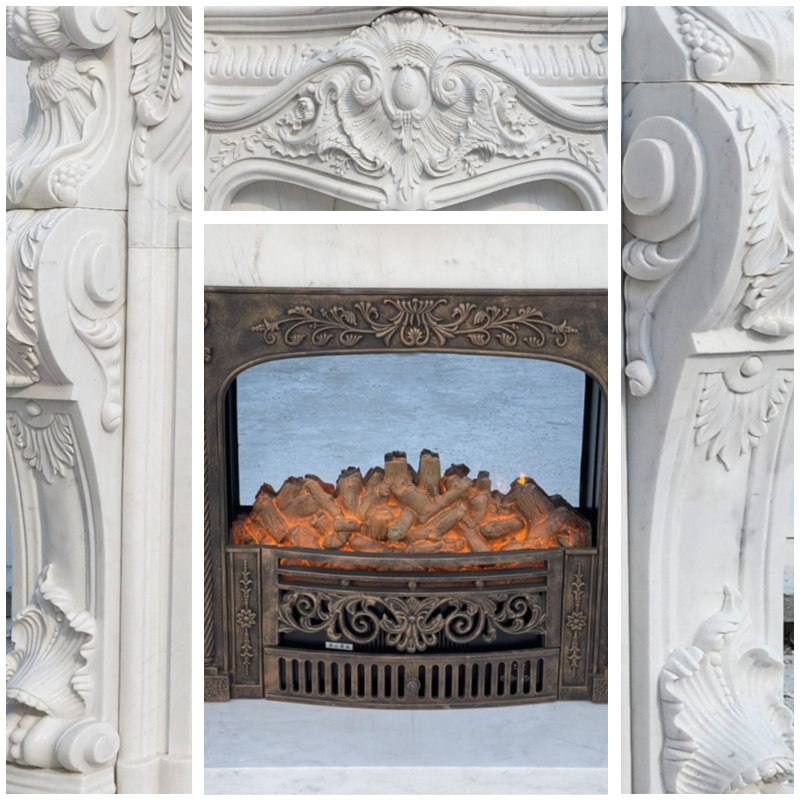 marble fireplace mantels for sale -YouFine Sculpture
