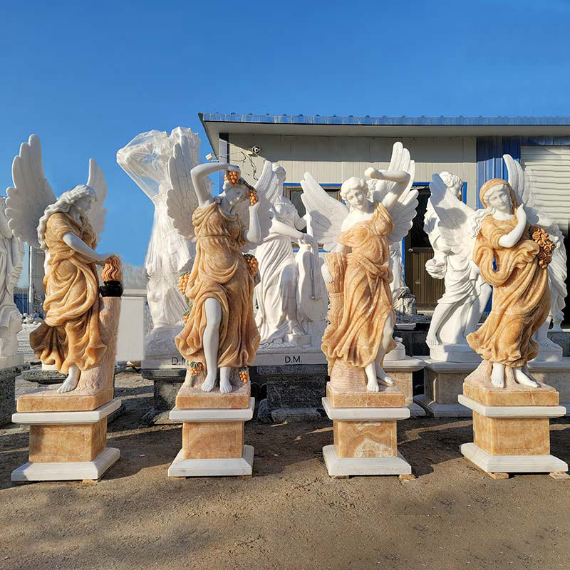 Beautiful Carved Onyx Marble Four Season Godess Statue Supplier MOK1-059