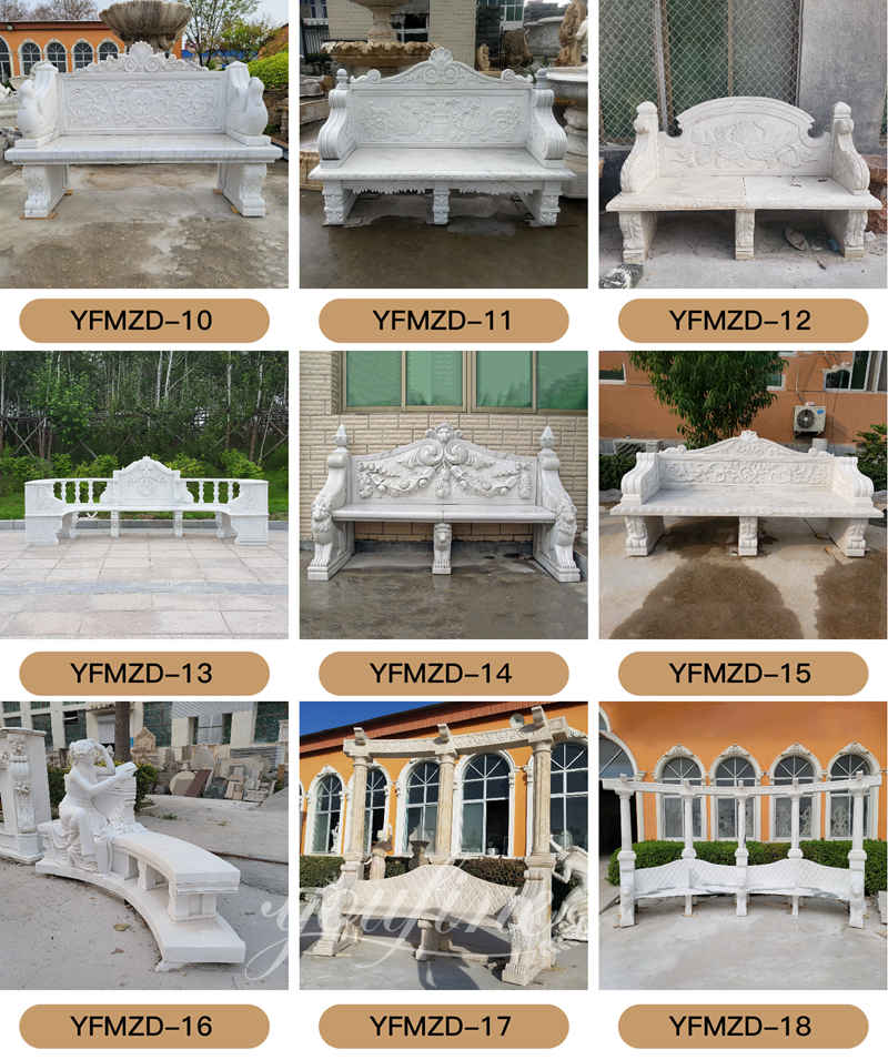marble garden bench for sale - YouFine Sculpture (1)