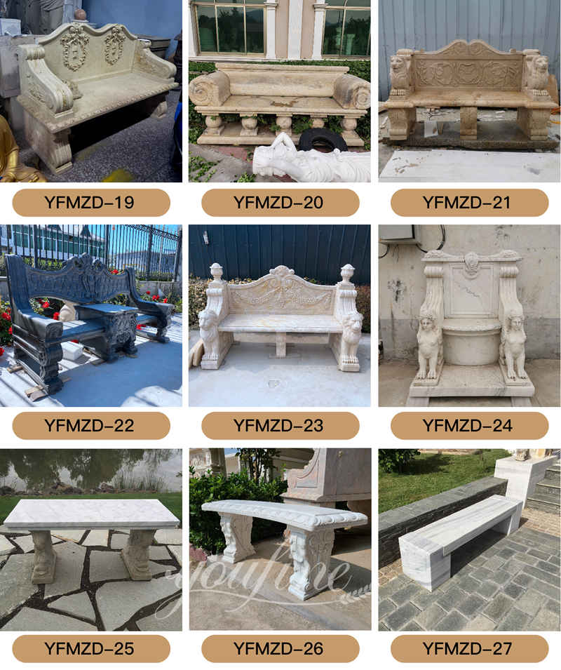 marble garden bench for sale - YouFine Sculpture (2)