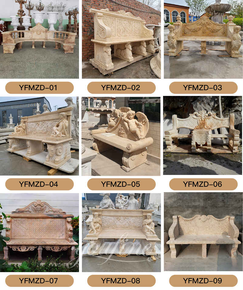 marble garden bench for sale - YouFine Sculpture (3)