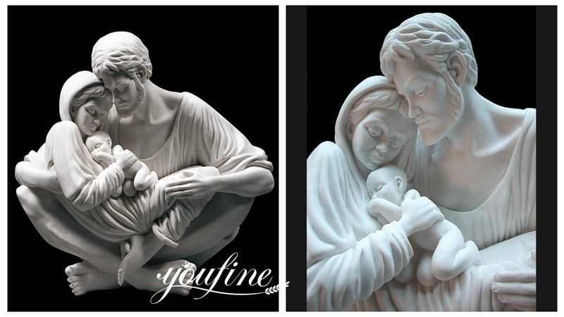 marble holy family statue