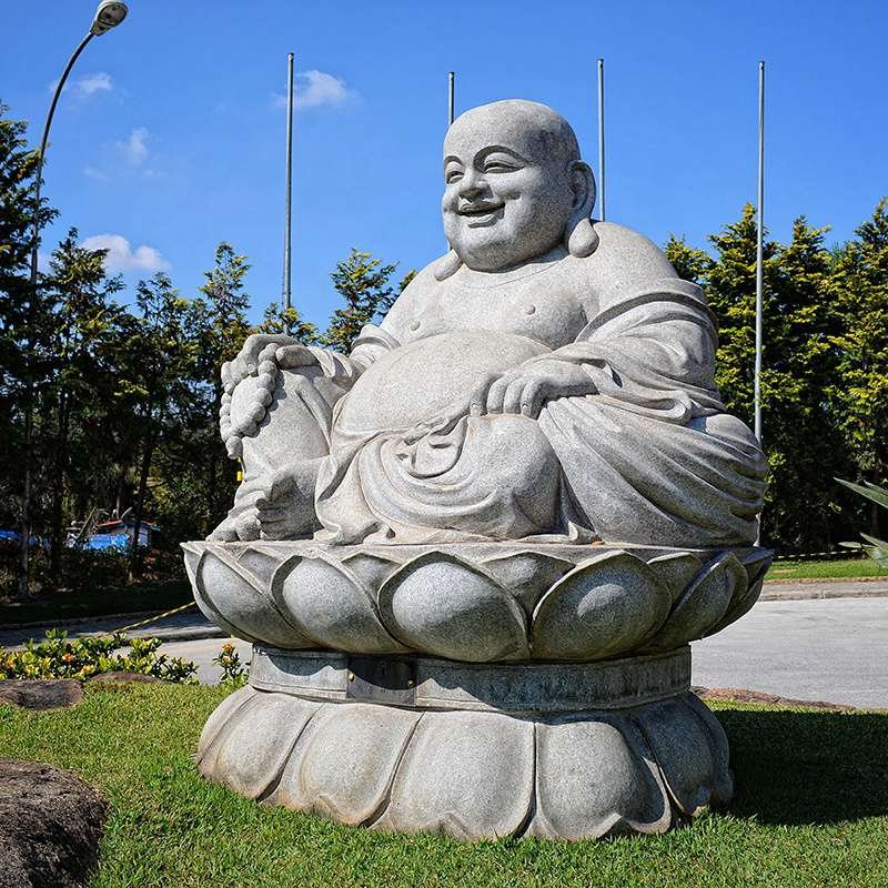 marble laughing buddha statue - YouFine Sculpture