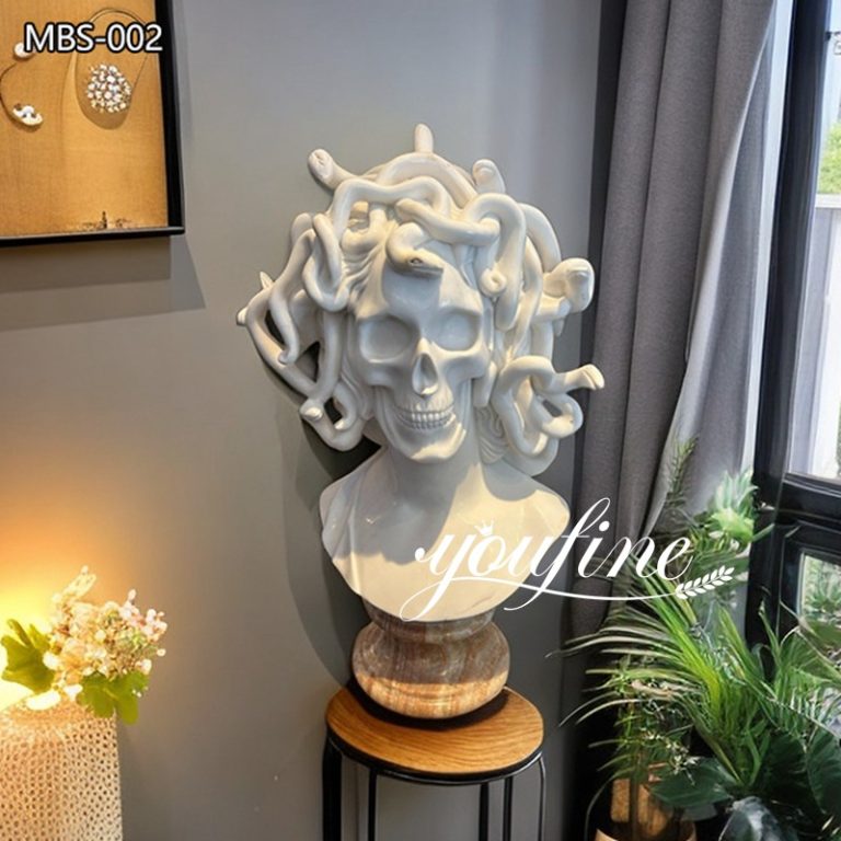 marble medusa head bust
