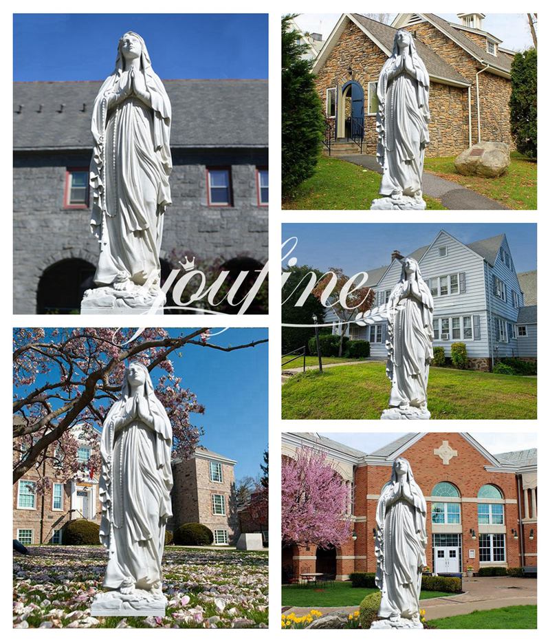 marble our lady of Lourdes statue application
