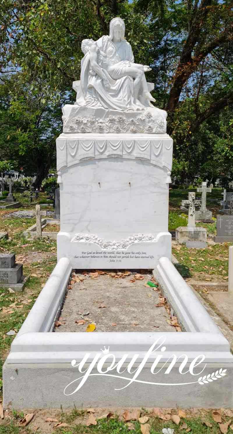 marble pieta headstone