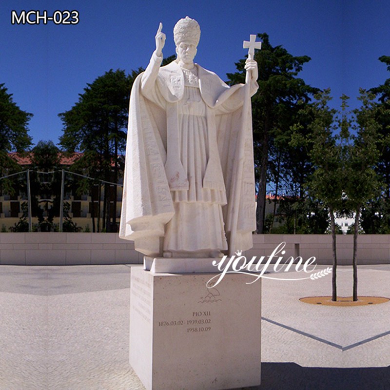 marble pope pius xii statue