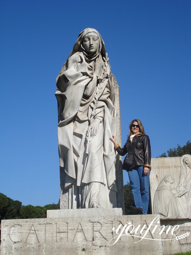 marble saint catherine statue