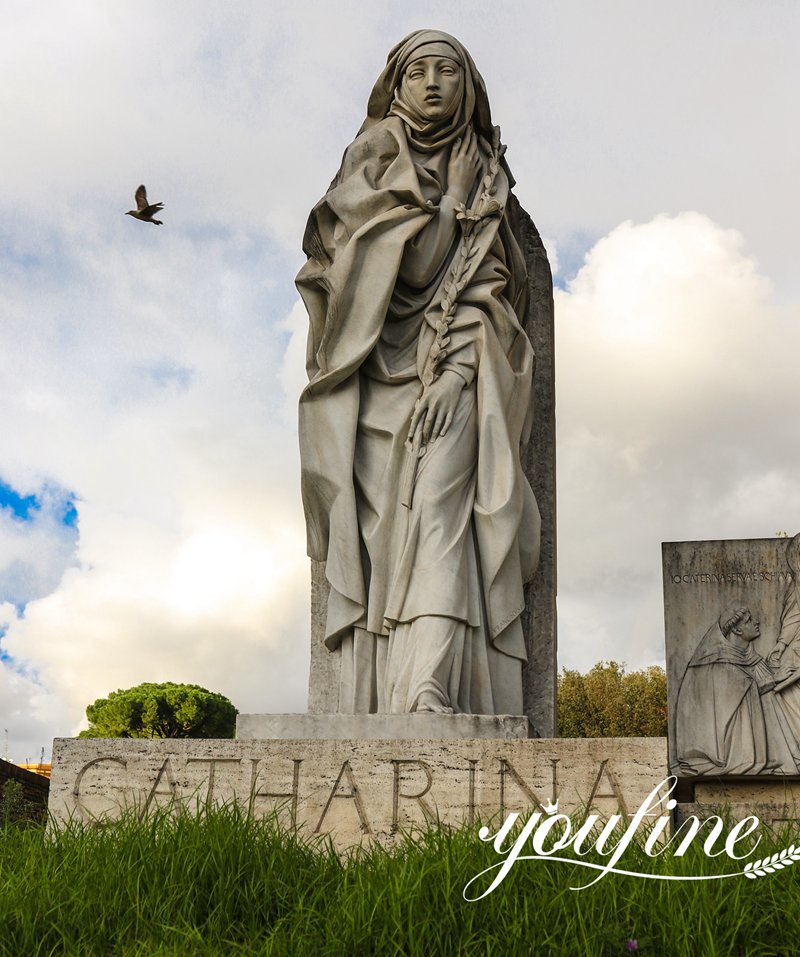 marble st catherine statue
