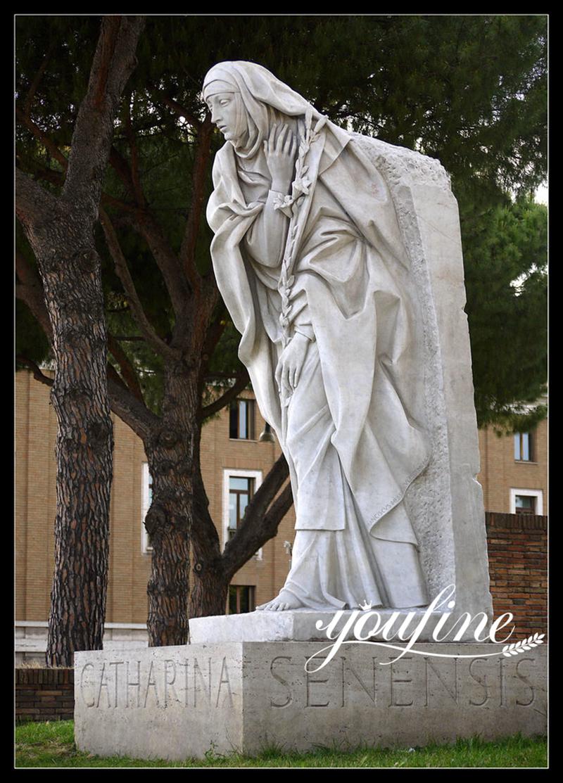 marble statue of st catherine of siena