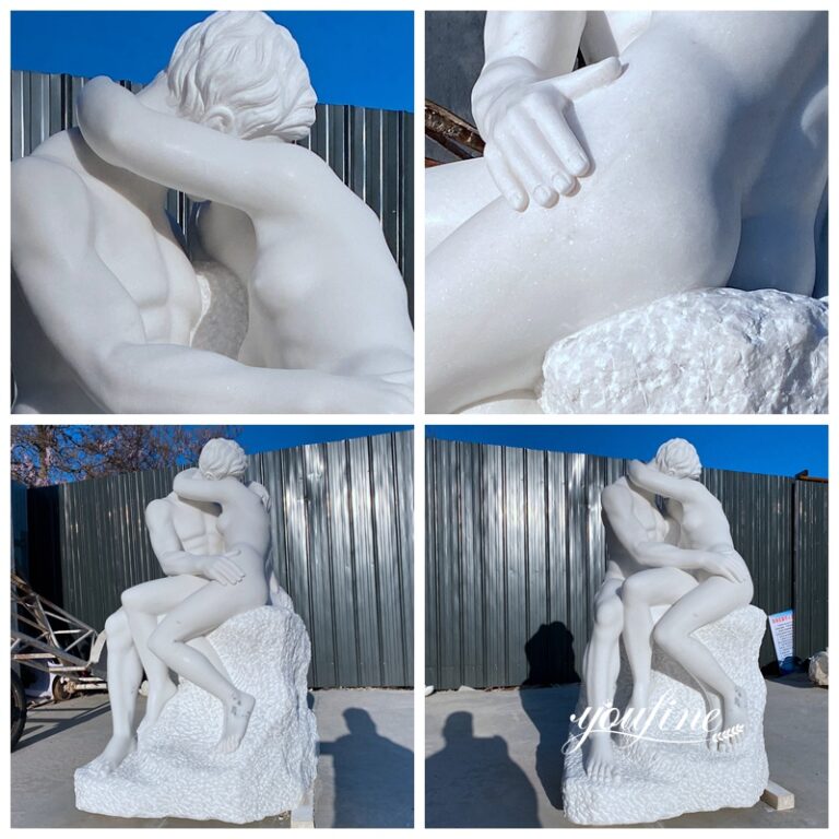 marble the kiss rodin replica details